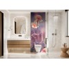 Panneau WC petites fleurs