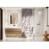 Panneau WC petites fleurs roses scandinaves